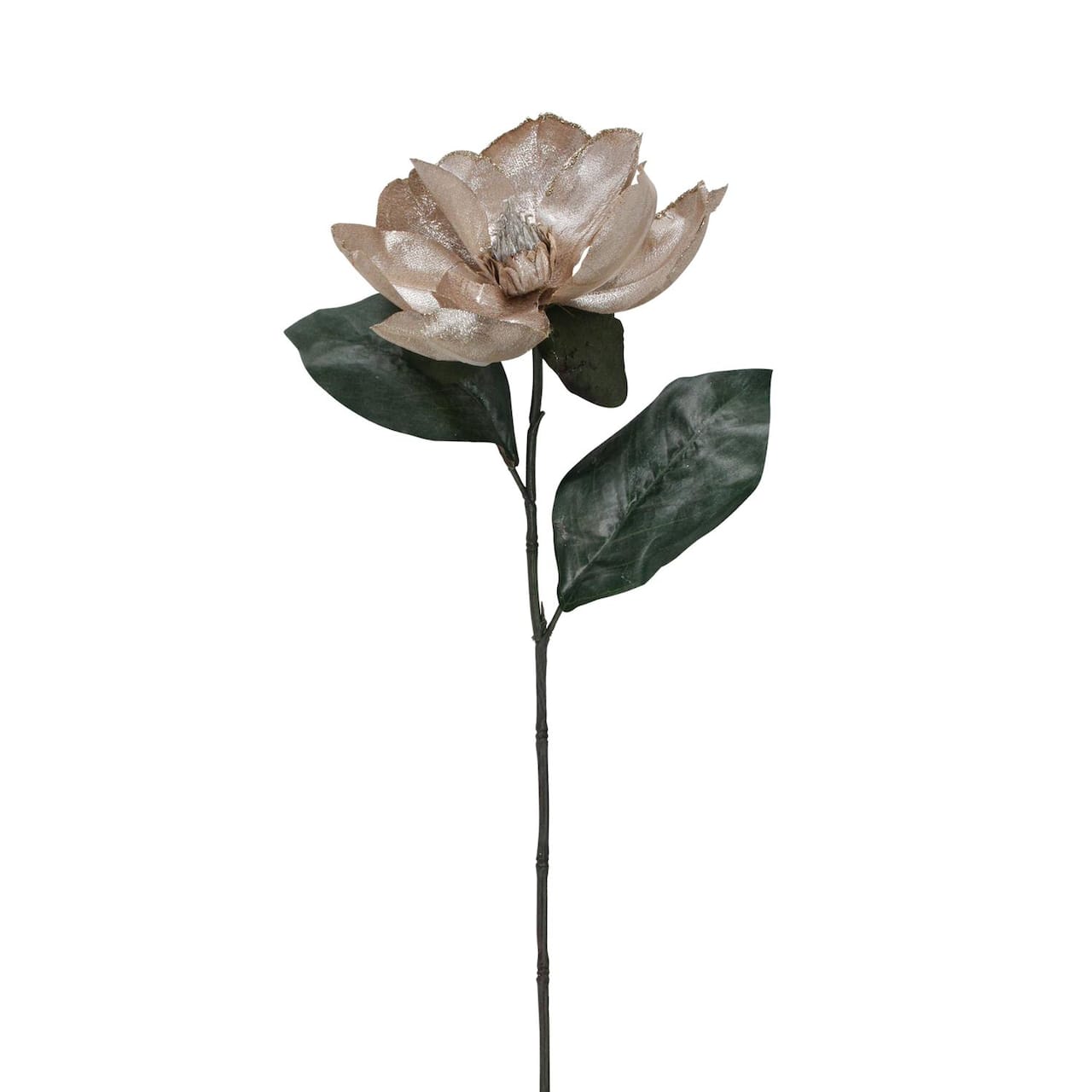 Metallic Rose Gold Magnolia Stem